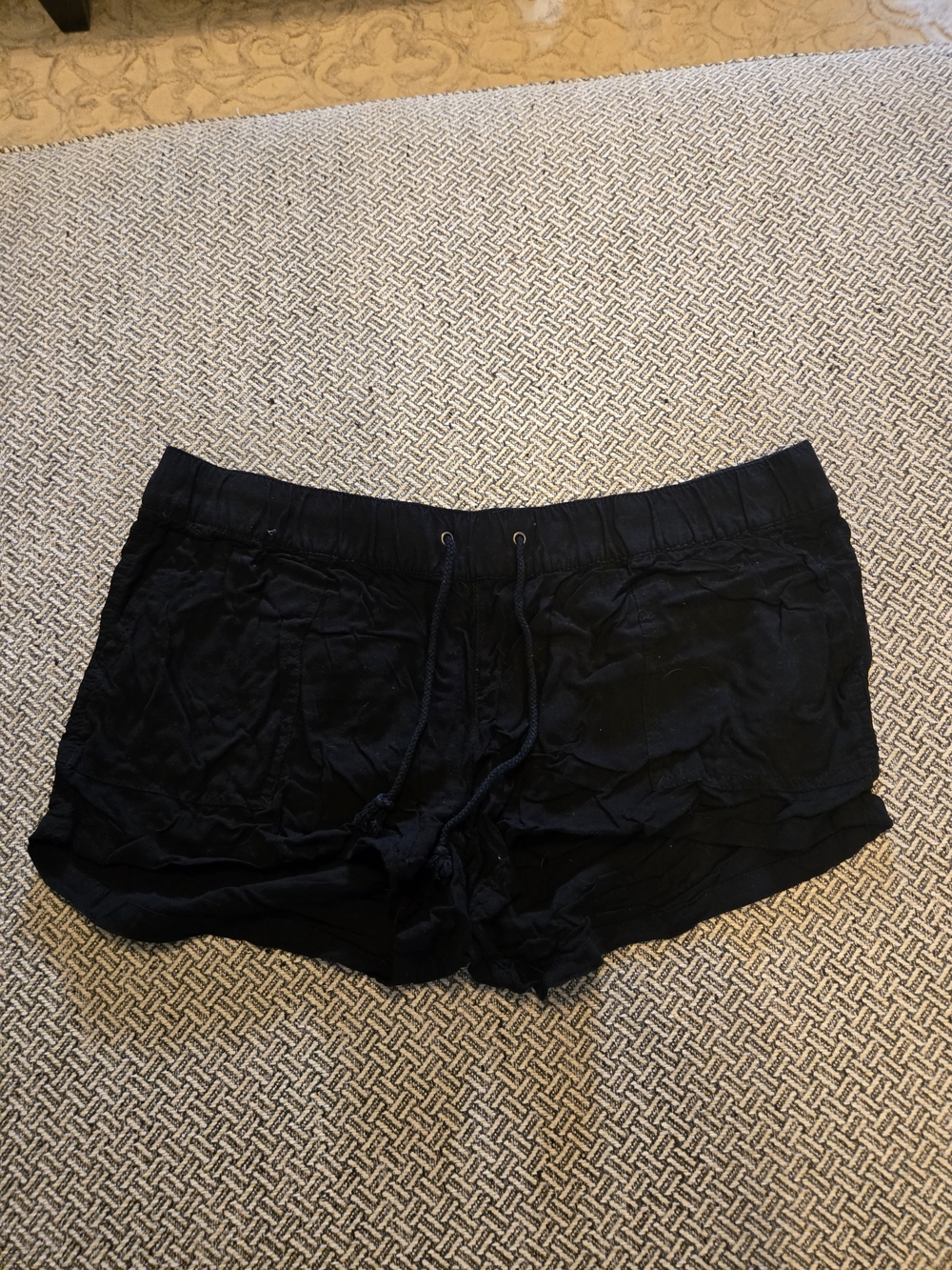 Mudd Women's Black Elastic Waist Drawstring Athletic Shorts